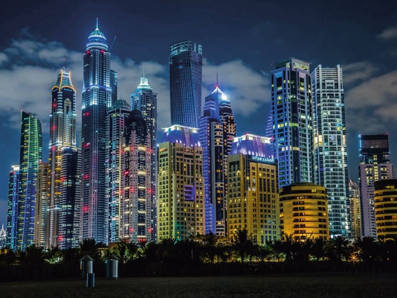 Fototapeta Dubai bei Nacht