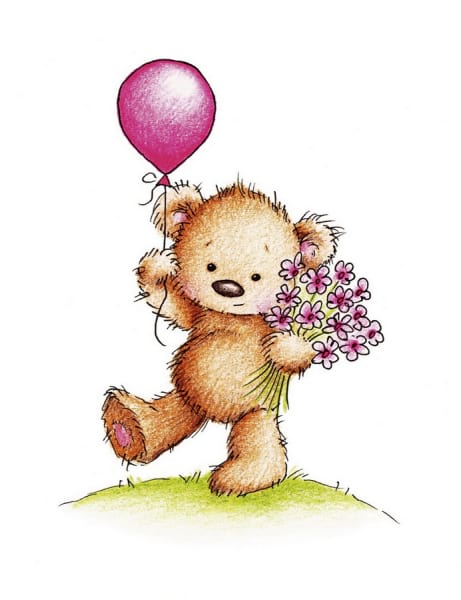 Fototapeta Teddybär mit Ball