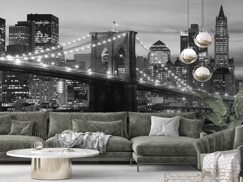 Fototapeta Brooklyn Bridge New York we wnętrzu salonu