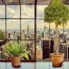 Miniatura fototapety Fenster mit Blick auf New York