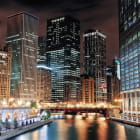 Miniatura fototapety Nachtstadt Chicago