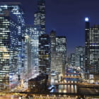 Miniatura fototapety Chicago bei Nacht