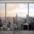 Miniatura fototapety Blick aus dem Fenster auf die Stadt
