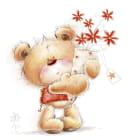 Miniatura fototapety Teddybär mit Blumen