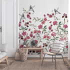 Miniatura fototapety Kolibri und Blumen we wnętrzu salonu