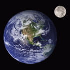 Miniatura fototapety Planet Erde und Mond
