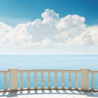 Miniatura fototapety Balkon am ruhigen Meer