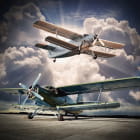 Miniatura fototapety Charmante Flugzeuge