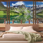 Miniatura fototapety Bergsee we wnętrzu sypialni