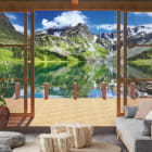 Miniatura fototapety Bergsee we wnętrzu salonu