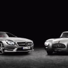 Miniatura fototapety Zwei silberne Mercedes