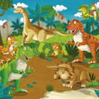 Miniatura fototapety Zeitalter der guten Dinosaurier
