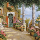 Miniatura fototapety Heller malerischer Innenhof