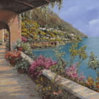 Miniatura fototapety Gemälde „Uferpromenade in Italien“.