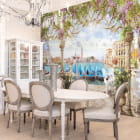 Miniatura fototapety Veranda mit Blumen we wnętrzu kuchni