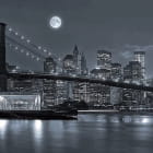 Miniatura fototapety  Mond über New York bei Nacht