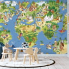 Miniatura fototapety Kinderkontinente we wnętrzu pokoju dziecka