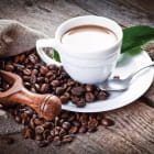 Miniatura fototapety Tasse Kaffee und Bohnen