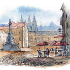 Miniatura fototapety Prager Stadt, Zeichnung