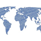 Miniatura fototapety Blaue geografische Karte