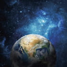 Miniatura fototapety Blick auf den Planeten Erde aus dem Weltraum