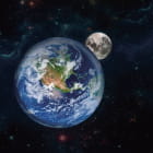 Miniatura fototapety Erde und Mond