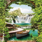 Miniatura fototapety Bogen und Wasserfall