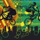 Miniatura fototapety Fahrradcollage