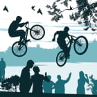 Miniatura fototapety Zwei Radfahrer