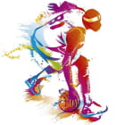 Miniatura fototapety Zeichnung eines Basketballspielers
