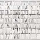 Miniatura fototapety Regale mit weißen Büchern