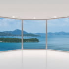 Miniatura fototapety Erkerfenster mit Meerblick