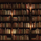 Miniatura fototapety Bücherregale in der Bibliothek
