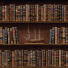 Miniatura fototapety Auf einem Bücherregal versenden