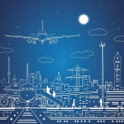 Miniatura fototapety Ins Flugzeug einsteigen