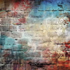 Miniatura fototapety Ziegelwand mit Farbe