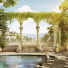 Miniatura fototapety Pool und Bögen