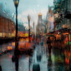 Miniatura fototapety Regen in St. Petersburg