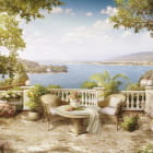 Miniatura fototapety Terrasse mit wunderschöner Landschaft