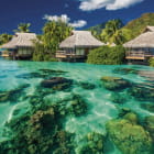 Miniatura fototapety Bungalow auf der Insel