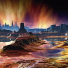 Miniatura fototapety Außerirdische Landschaft