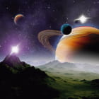 Miniatura fototapety Weltraumlandschaft
