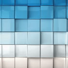 Miniatura fototapety Blaue und weiße Würfel