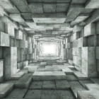 Miniatura fototapety Grauer Plattentunnel