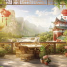 Miniatura fototapety Terrasse in China