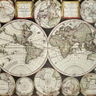 Miniatura fototapety Geographie auf dem Globus