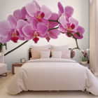 Miniatura fototapety Volumetrische Orchidee we wnętrzu sypialni