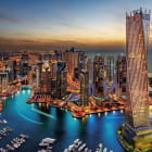 Miniatura fototapety Dubai-Stadt bei Nacht