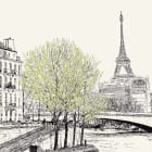 Miniatura fototapety Paris in Skizzen