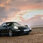 Miniatura fototapety Porsche vor Sonnenuntergang